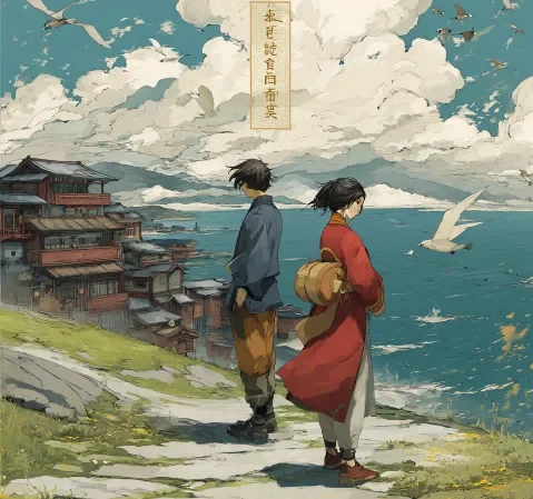 《破浪者》漫画封面，船队在风浪中前行